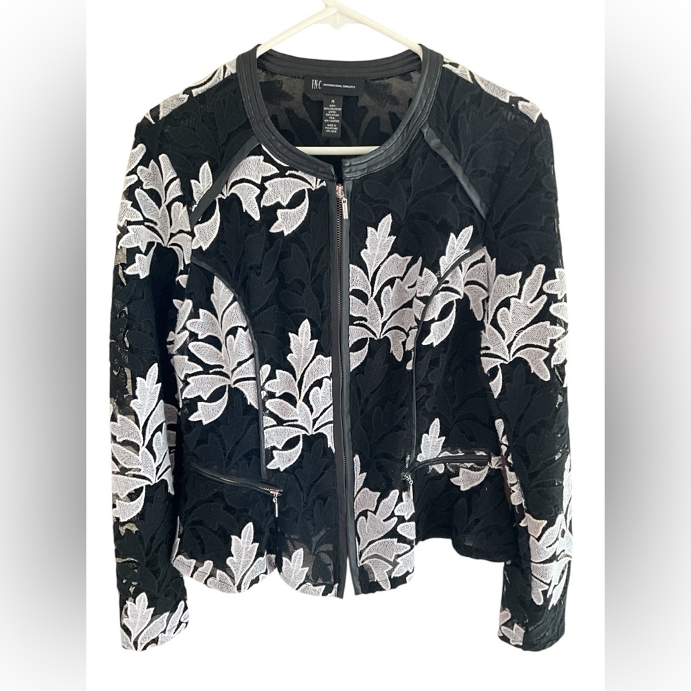 INC jacket, lace and leather detail , never worn. Sz M